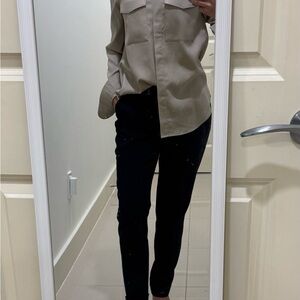 Banana Republic Cream Button-Up Shirt